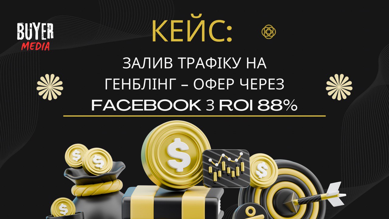 Кейс: залив трафіку на гемблінг-офер через Facebook з ROI 88 %